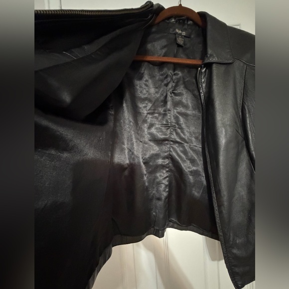 Style & Co. Genuine Leather Jacket – Black - Picture 11 of 12